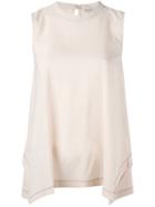 Brunello Cucinelli Trim Detail Top, Women's, Size: Large, Pink/purple, Silk/spandex/elastane