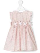 Cashmirino - Floral Belt Smock Dress - Kids - Cotton - 12 Mth, Pink/purple