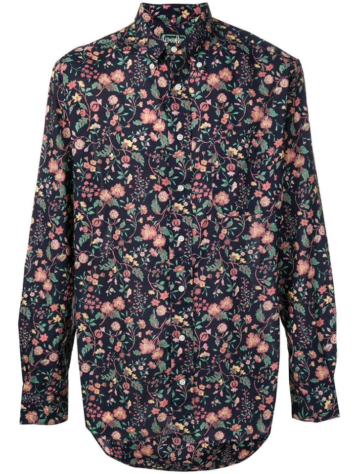 Gitman Vintage Floral Print Shirt - Blue