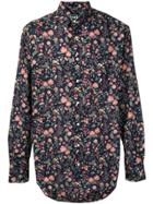 Gitman Vintage Floral Print Shirt - Blue