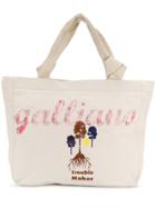 John Galliano Logo Print Tote - Nude & Neutrals