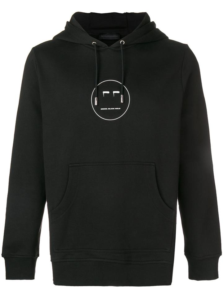 Diesel Black Gold Logo Hooded Sweatshirt