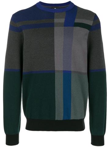 Paul Smith Checked Sweater - Grey