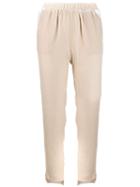 Gold Hawk Cropped Pull-on Trousers - Neutrals