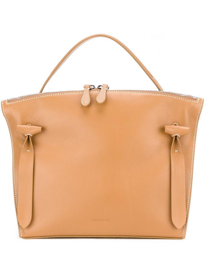Jil Sander Small 'hill' Tote, Women's, Nude/neutrals