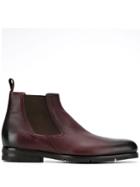Santoni Ankle Chelsea Boots - Red