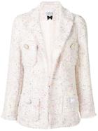 Edward Achour Paris Structured Tweed Blazer - White