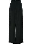 Yang Li Wide Leg Cargo Pants, Women's, Size: 44, Black, Viscose/cotton