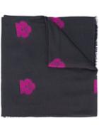 Kenzo Multi Tiger Scarf, Women's, Grey, Silk/viscose/wool/modal