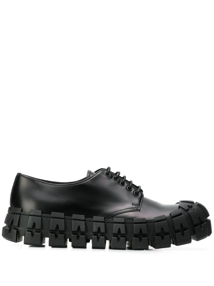 Prada Oversized Sole Derby Shoes - Black