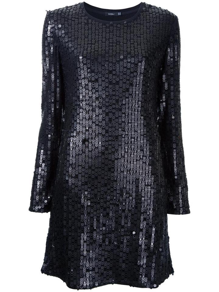 Goen.j Sequin Embellished Dress, Women's, Size: Small, Black, Polyester/rayon