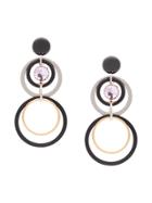 Marni Multi-hoop Pendant Earrings - Black