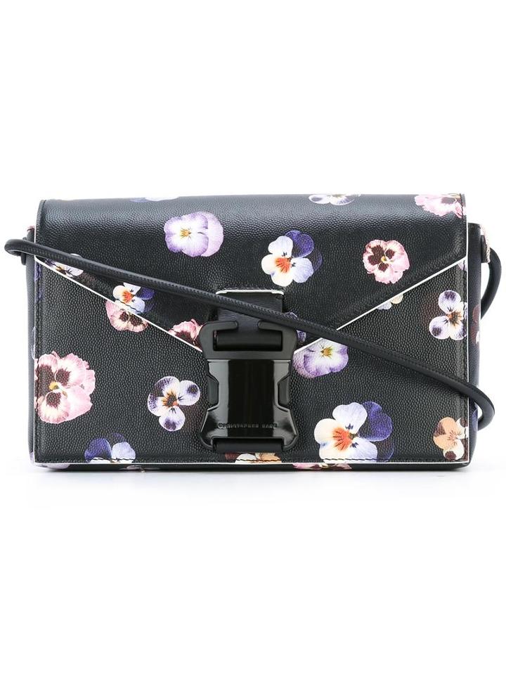 Christopher Kane Ditsy Pansy Devine Bag, Black, Leather