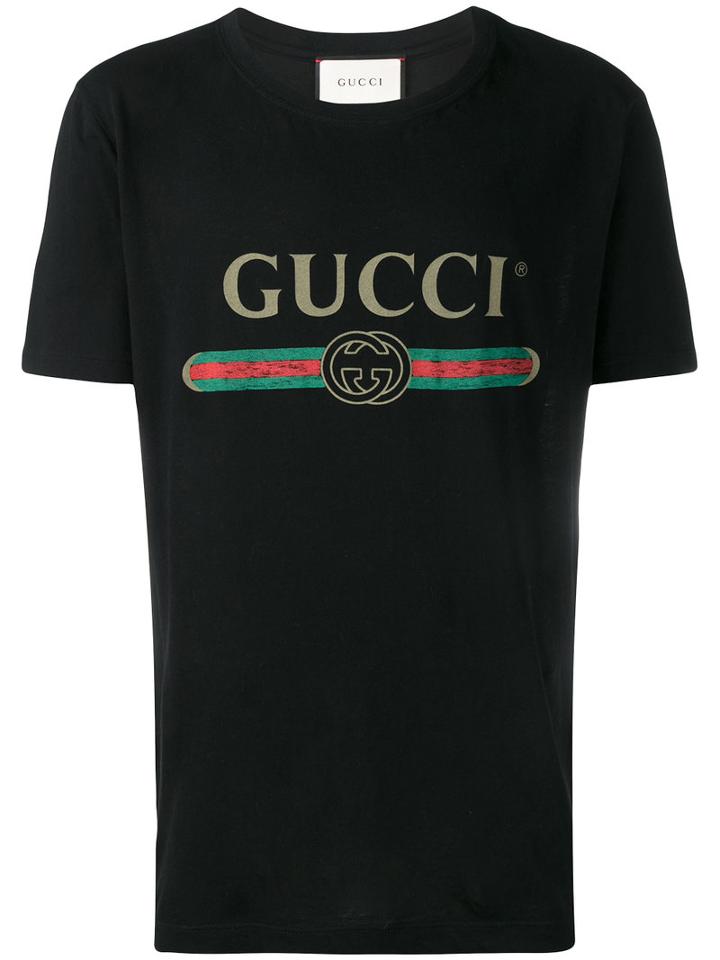 Gucci - Gucci Print T-shirt - Men - Cotton - Xl, Black, Cotton