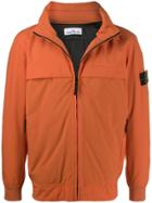 Stone Island Logo Patch Windbreaker - Orange