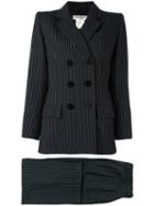 Yves Saint Laurent Vintage Pinstripe Two Piece Suit, Size: 40, Black