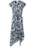 Christian Wijnants Dora Blossom-print Asymmetric Midi Dress -