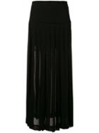 Moschino Pre-owned Pleated Midi Skirt - Black