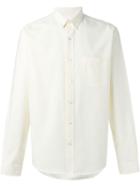 Ami Alexandre Mattiussi Pinstriped Shirt, Men's, Size: 38, Yellow/orange, Cotton