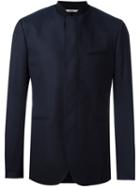 Kenzo Bomber Collar Jacket, Men's, Size: 52, Blue, Cotton/acetate/virgin Wool