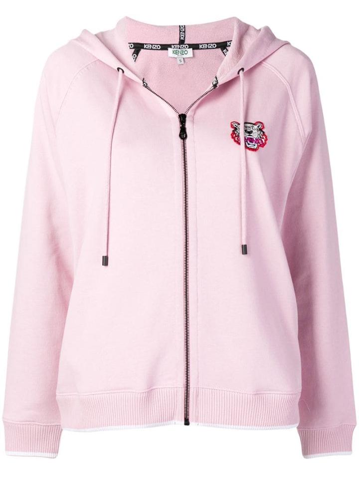 Kenzo Tiger Zipped Hoodie - Pink