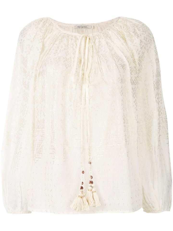 Mes Demoiselles Printed Design Blouse - Nude & Neutrals