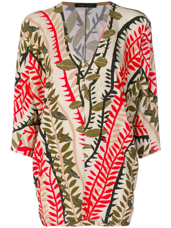 Alberta Ferretti Abstract Pattern Kaftan - Multicolour