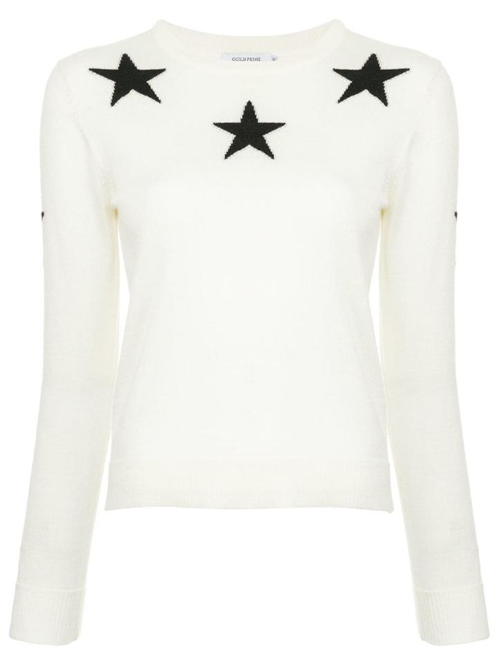 Guild Prime Star Patterned Sweater - White