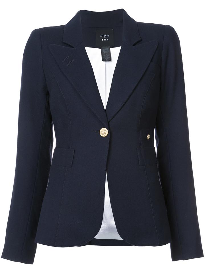 Smythe - Duchess Blazer - Women - Polyester/spandex/elastane/wool - 6, Blue, Polyester/spandex/elastane/wool