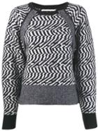 Stella Mccartney Herringbone Glitch Sweater - Black