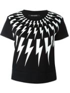 Neil Barrett Lightning Bolt T-shirt, Women's, Size: Small, Black, Viscose/polyurethane
