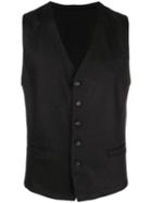 Emporio Armani Classic Button Vest - Black