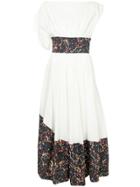 Rosie Assoulin Marble Detail Flared Dress - White