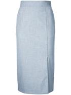 Estnation - Fitted Pencil Skirt - Women - Polyester - 38, Grey, Polyester
