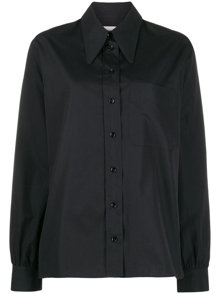 Lemaire Boxy Fit Oversized Collar Shirt - Blue