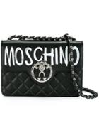 Moschino Logo Print Shoulder Bag, Women's, Black
