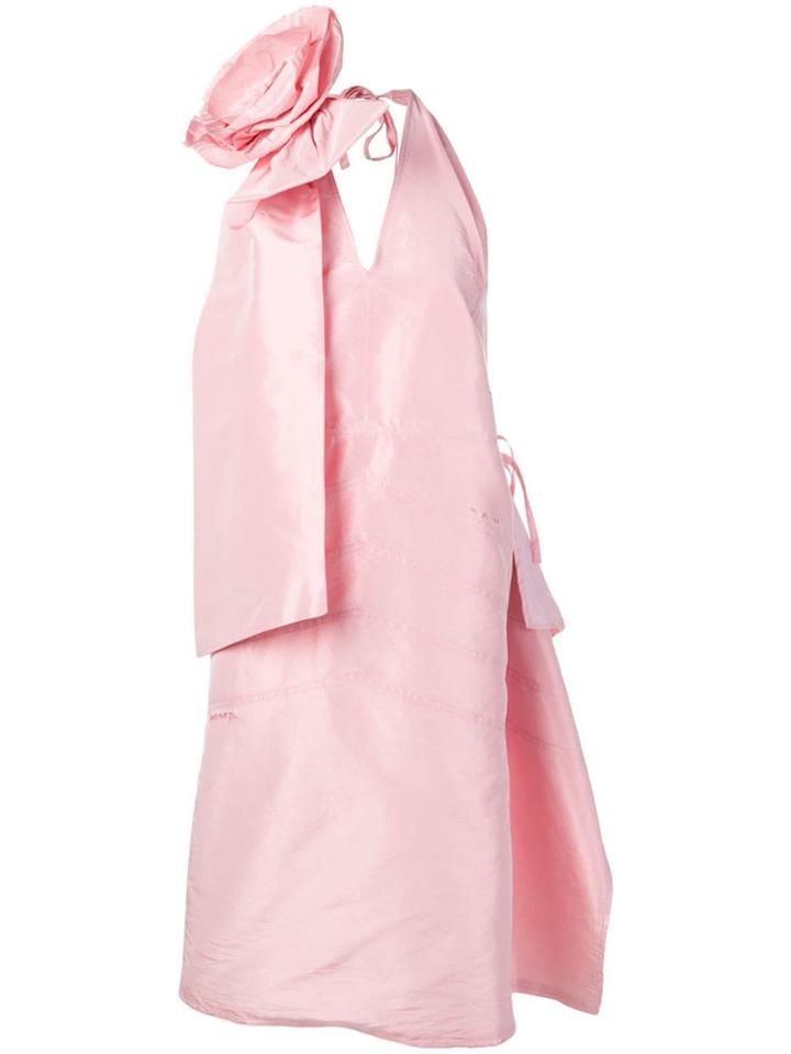 Miu Miu Taffeta Dress With Rose - Pink