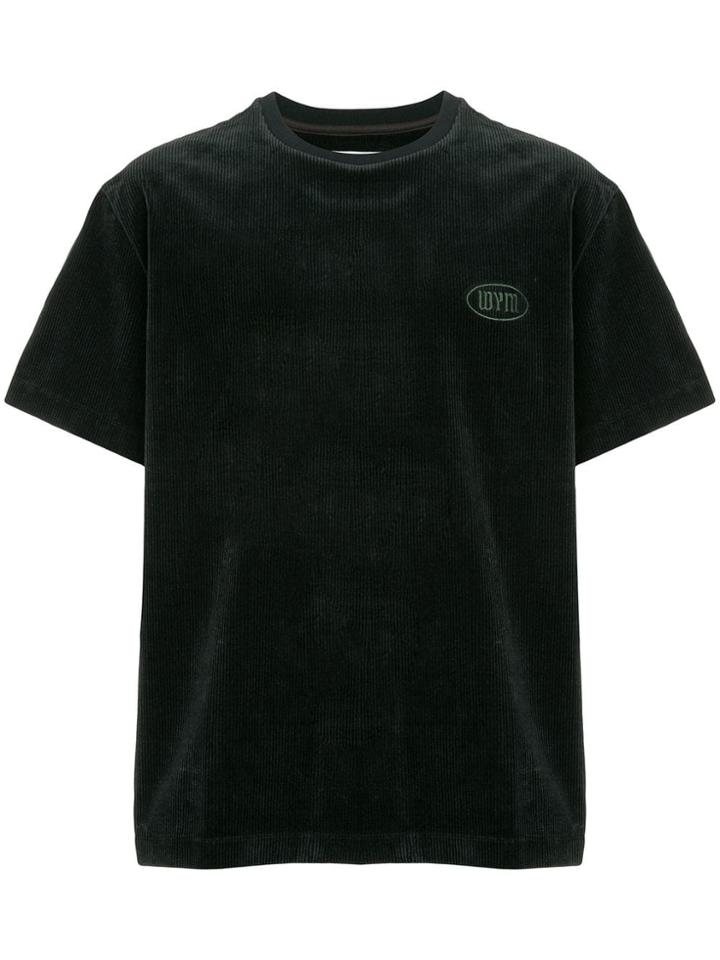 Wooyoungmi Logo Embroidered T-shirt - Black