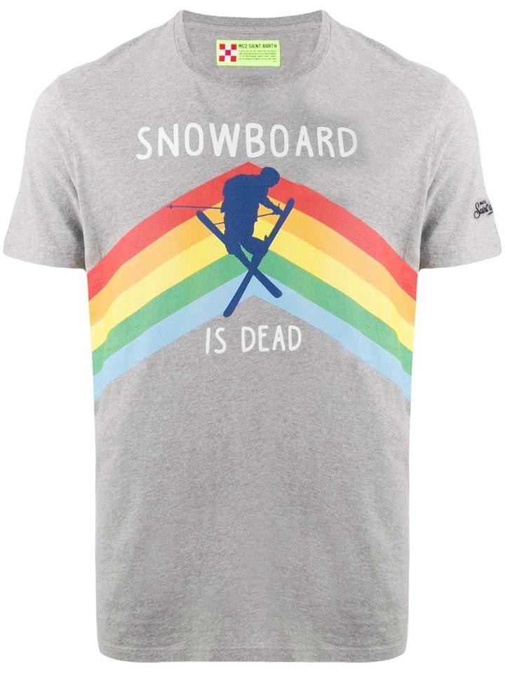 Mc2 Saint Barth Arnott Rainbow Ski Print T-shirt - Grey