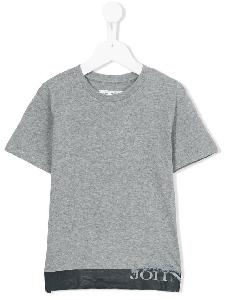 John Galliano Kids Logo Print T-shirt, Boy's, Size: 12 Yrs, Grey