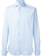 Al Duca D'aosta 1902 Cutaway Collar Shirt, Men's, Size: Xs, Blue, Cotton/polyamide/spandex/elastane