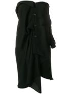Faith Connexion Asymmetric Button Front Shirt - Black
