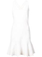 Alexander Mcqueen Shell Embroidered Mini Dress - White