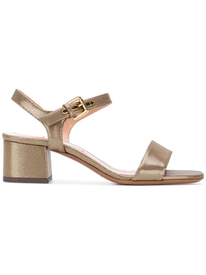 L'autre Chose Slingback Court Sandals - Metallic