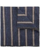 Eleventy Striped Patterned Handkerchief - Blue