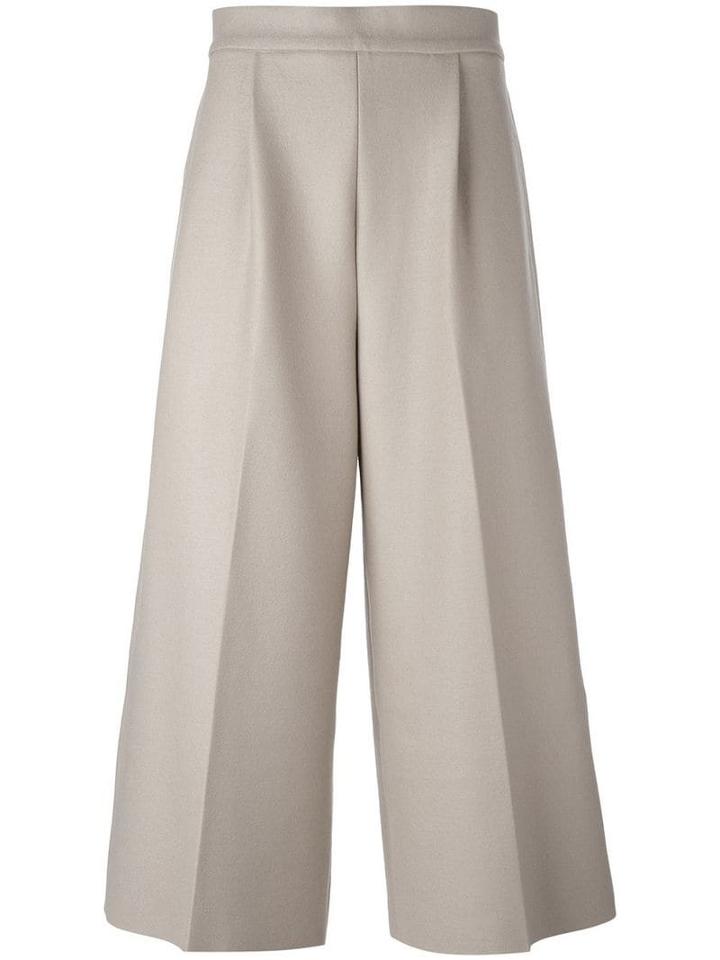 08sircus Cropped Wide Leg Trousers - Neutrals