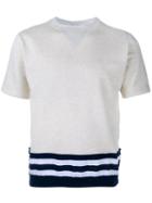 Kolor Striped Short Sleeve Sweatshirt