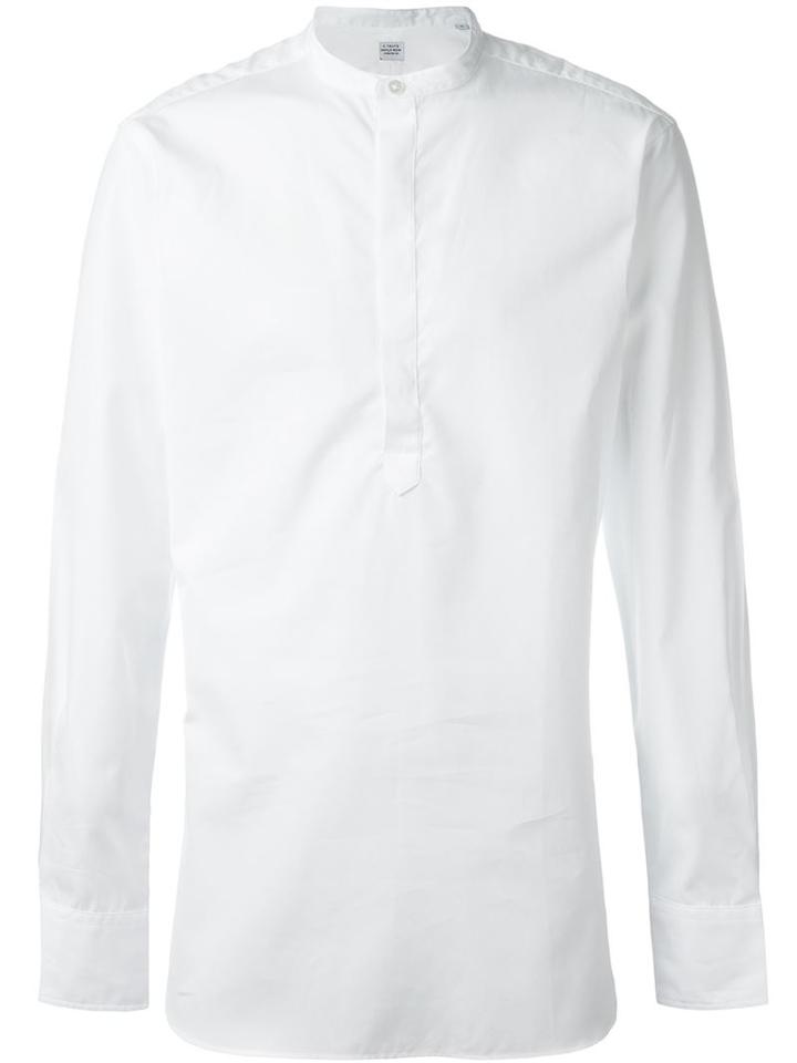 E. Tautz 'core' Grandad Neck Button Down Shirt