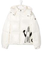 Moncler Kids Zipped-up Jacket - White