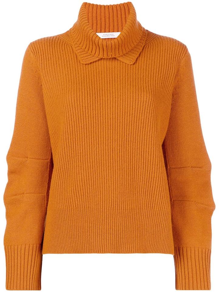 Dorothee Schumacher Ribbed Roll Neck Sweater - Yellow & Orange